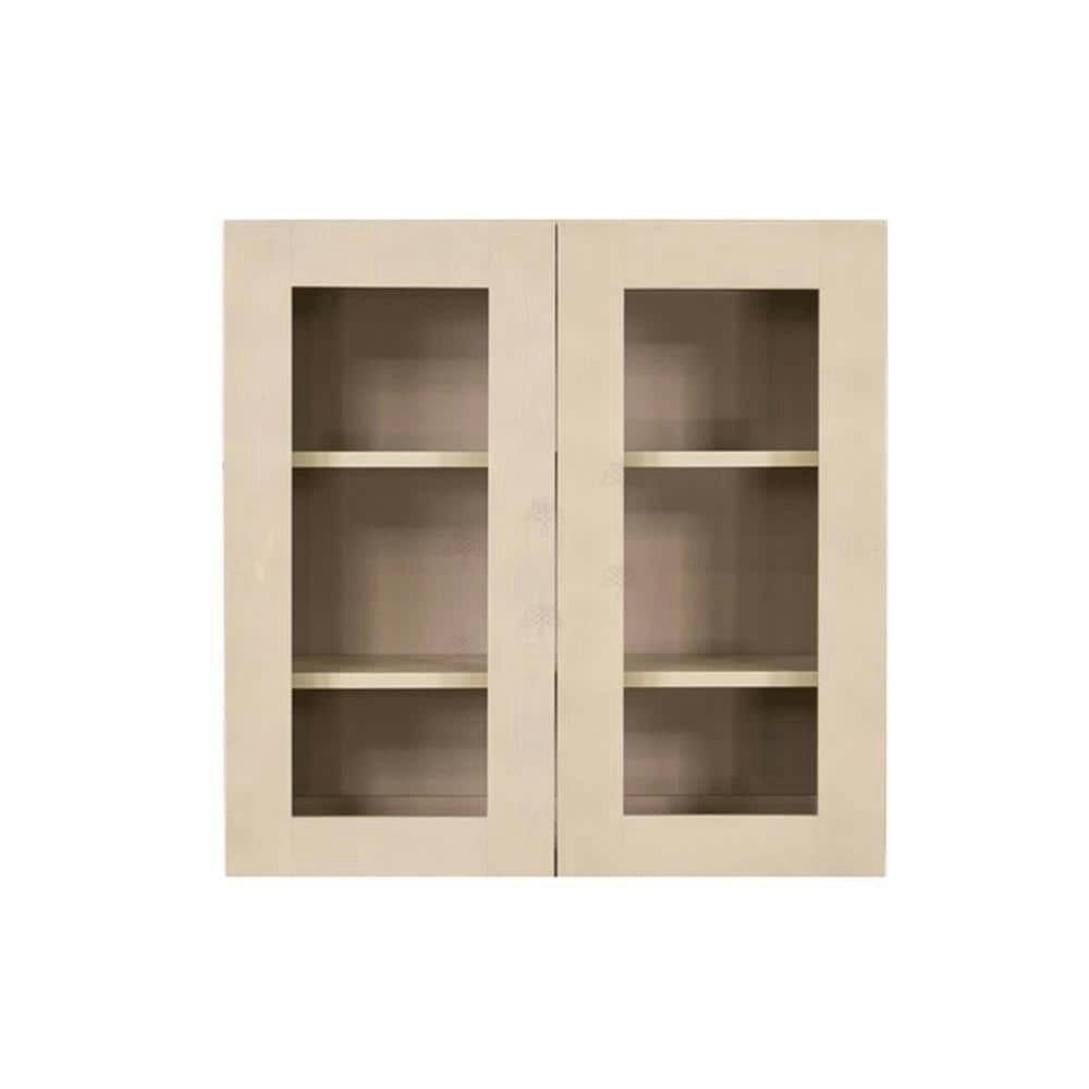 Lancaster 24x30x12-inch Shaker Wall Mullion Door Cabinet: $664.74