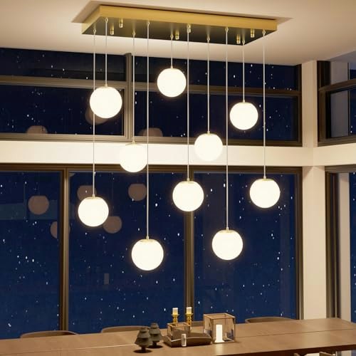 10-Light Globe Chandelier Gold Pendant Light: $339.15 10-Light Globe Chandelier Gold Pendant Light: $339.15