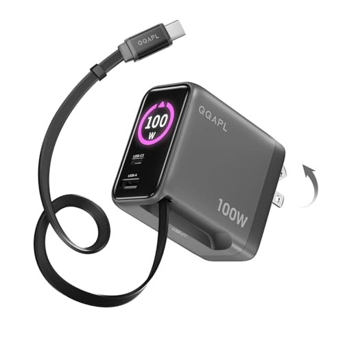 100W 3-Port GaN USB-C Charger with Retractable Cable: $39.99 100W 3-Port GaN USB-C Charger with Retractable Cable: $39.99