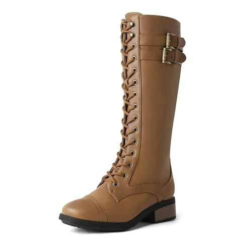 Dream Pairs Women's Knee High Riding Combat Boots: $46.74 Dream Pairs Women's Knee High Riding Combat Boots: $46.74