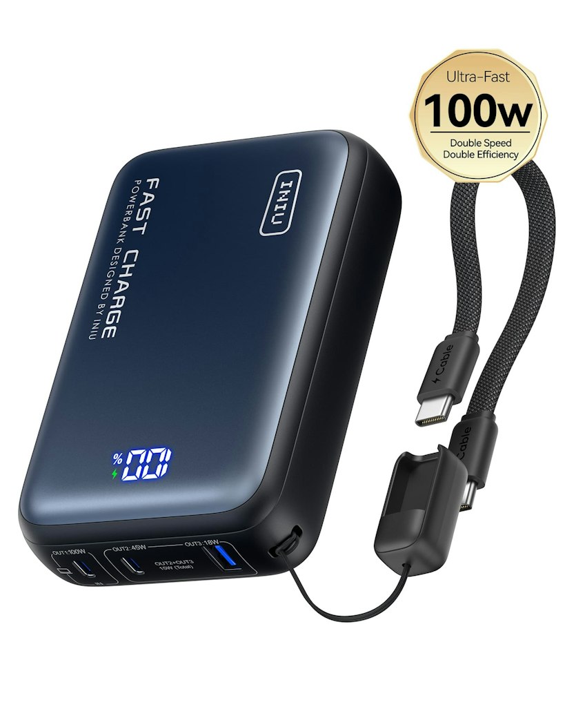 INIU 100W 25,000mAh Portable Charger: $89.99 INIU 100W 25,000mAh Portable Charger: $89.99