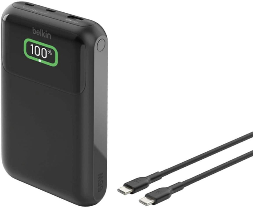 Belkin Boost Charge Pro 20,000mAh 65W 3-Port Laptop Power Bank: $89.99 Belkin Boost Charge Pro 20,000mAh 65W 3-Port Laptop Power Bank: $89.99