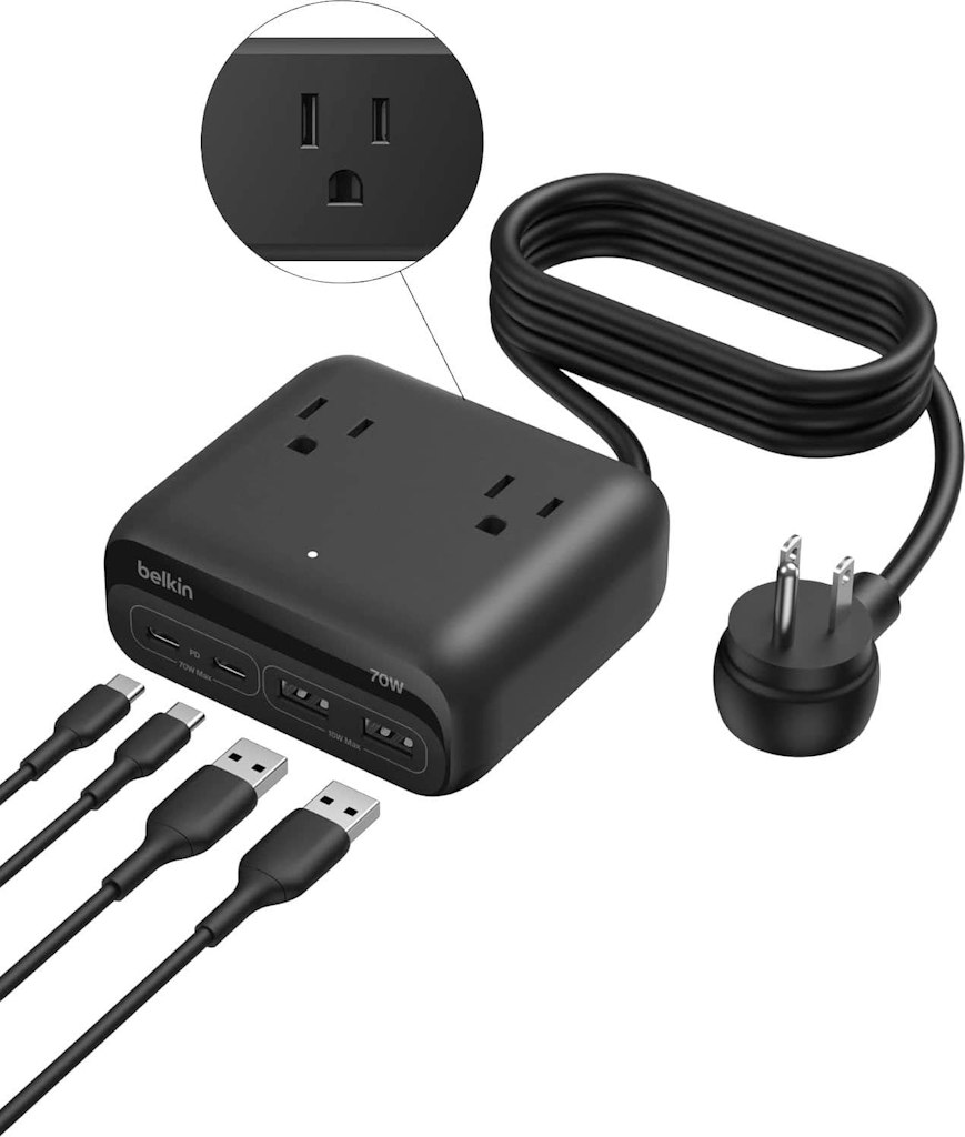Belkin 3-Outlet 70W USB-C and USB-A Charging Station: $49.99 Belkin 3-Outlet 70W USB-C and USB-A Charging Station: $49.99