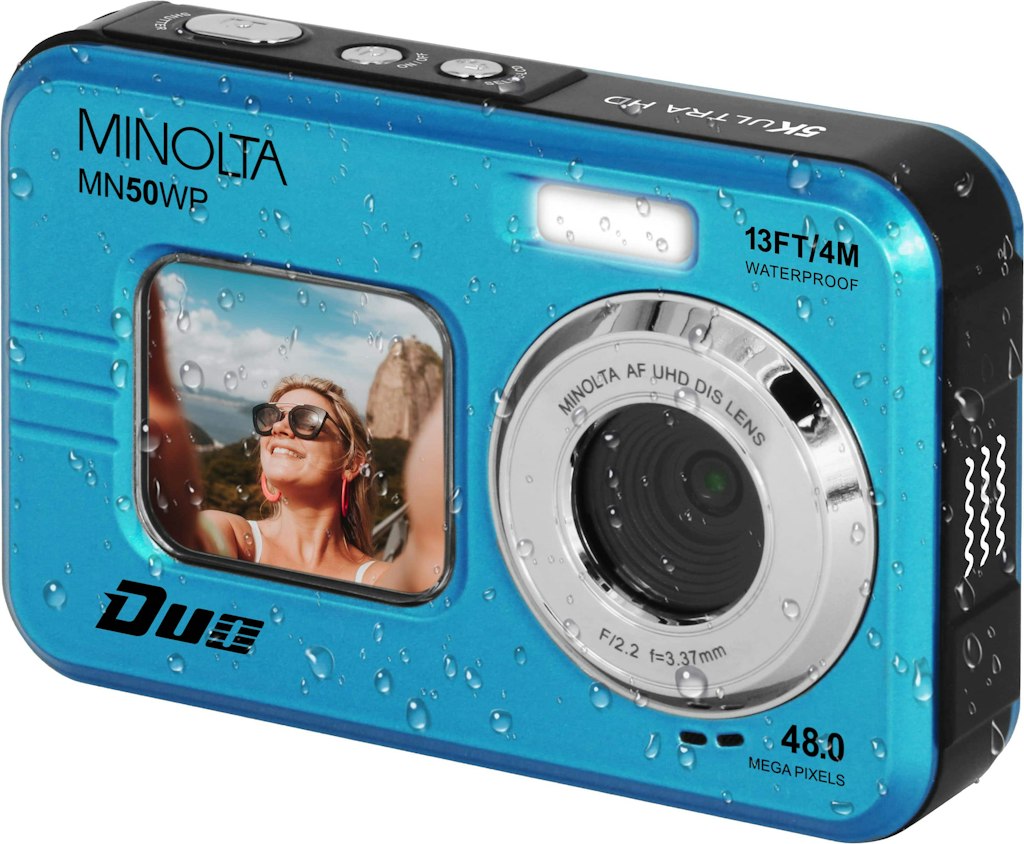 Minolta Duo MN50WP 48MP Waterproof 5K Dual LCD Digital Camera: $129.99 Minolta Duo MN50WP 48MP Waterproof 5K Dual LCD Digital Camera: $129.99