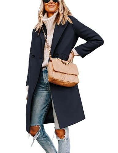 Hooever Women's Wool Notch Lapel Peacoat: $49.99 Hooever Women's Wool Notch Lapel Peacoat: $49.99