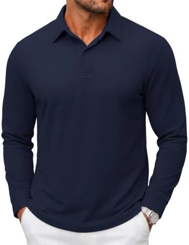 Coofandy Men's Long Sleeve Cotton Pique Polo Shirt: $19.98 Coofandy Men's Long Sleeve Cotton Pique Polo Shirt: $19.98