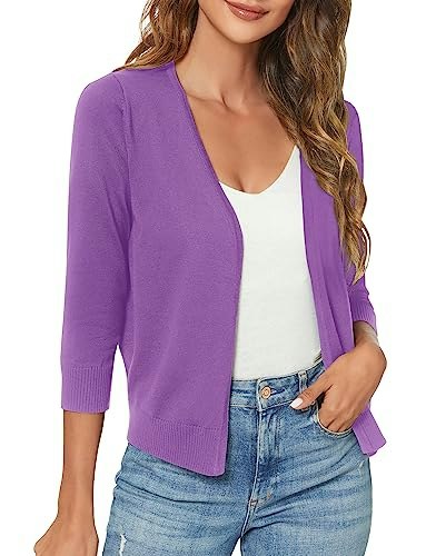 Urban CoCo Women's 3/4 Sleeve Knit Shrug Cardigan: $22.07