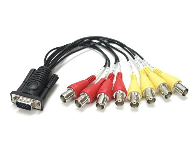 VGA 15-Pin Male to 8 BNC Female Adapter: $15.99