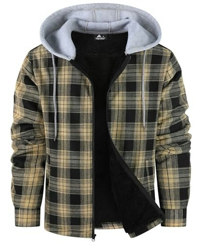 Wenttuo Men's Flannel Plaid Sherpa Lined Jacket: $37.99 Wenttuo Men's Flannel Plaid Sherpa Lined Jacket: $37.99