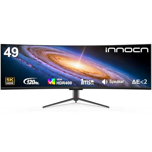 Innocn 49" Ultrawide 1440p HDR IPS LED FreeSync Curved Monitor: $535.49