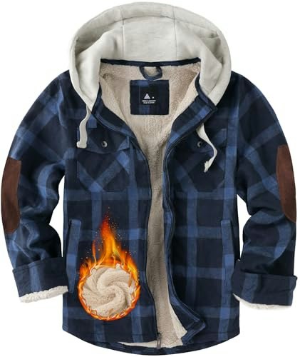 Wenttuo Men's Fleece-Lined Flannel Plaid Jacket: $37.99 Wenttuo Men's Fleece-Lined Flannel Plaid Jacket: $37.99