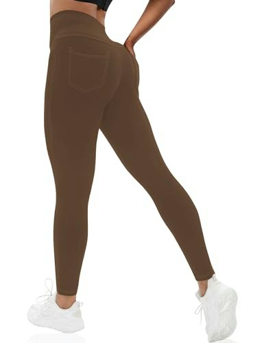 Vooveeya Women's High Waisted Yoga Leggings: $22.09