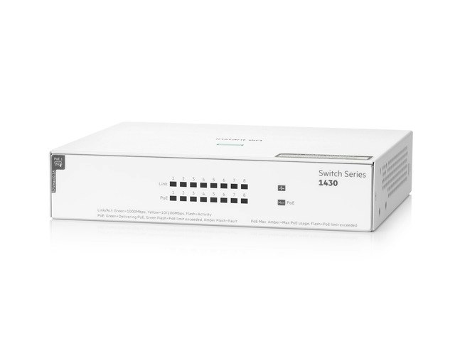HPE Networking 1430 8-Port Gigabit PoE Switch: $99.99 HPE Networking 1430 8-Port Gigabit PoE Switch: $99.99