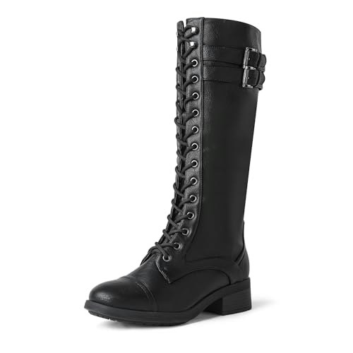 Dream Pairs Women's Knee-High Riding Combat Boots: $44.99 Dream Pairs Women's Knee-High Riding Combat Boots: $44.99