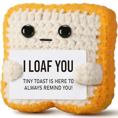 I Loaf You Crochet Toast Gift for $8 + free shipping w/ Prime