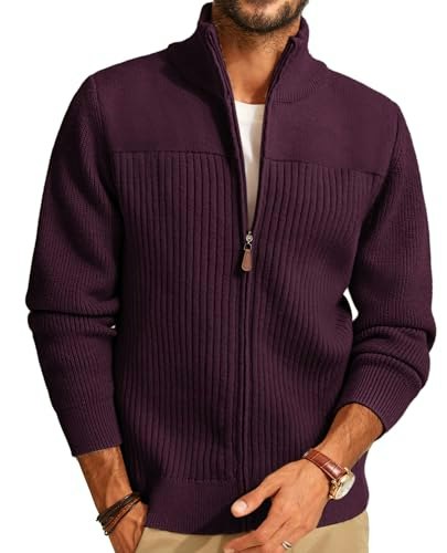 PJ Paul Jones Men's Ribbed Knit Full-Zip Cardigan: $33.29