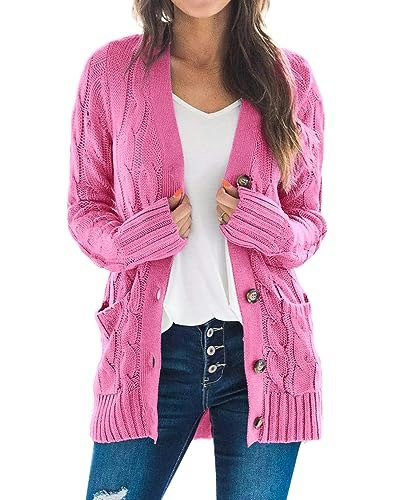Goranbon Women's Cable Knit Button-Down Cardigan: $30.59 Goranbon Women's Cable Knit Button-Down Cardigan: $30.59