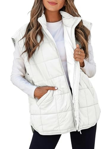 Evaless Women's Quilted Cap Sleeve Puffer Vest: $29.98 Evaless Women's Quilted Cap Sleeve Puffer Vest: $29.98