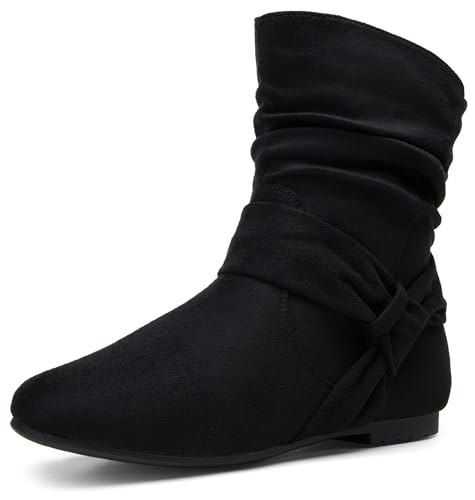 Vepose Women's 939A Suede Flat Slouch Ankle Boots: $49.98 Vepose Women's 939A Suede Flat Slouch Ankle Boots: $49.98