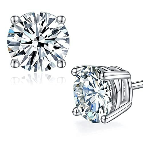 Moissanite Stud Earrings 0.6-CTW: $26.98 Moissanite Stud Earrings 0.6-CTW: $26.98