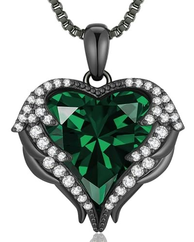 CDE Angel Wings Heart Birthstone Pendant Necklace: $42.49 CDE Angel Wings Heart Birthstone Pendant Necklace: $42.49