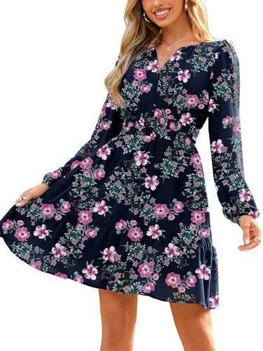 Simplee Women's Floral Chiffon Mini Dress: $16.99