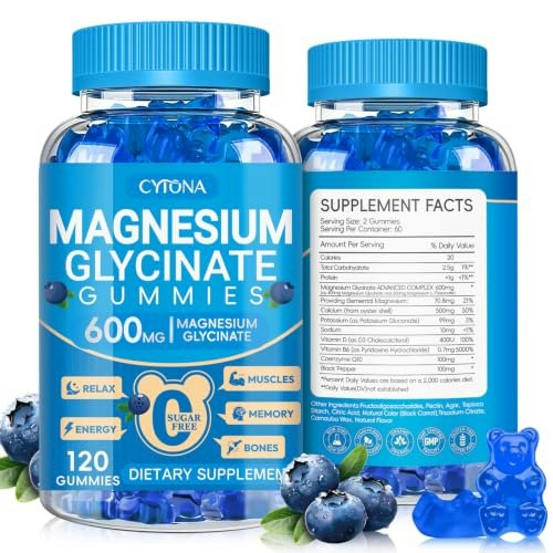 Magnesium Glycinate 600mg Gummies: $20.39