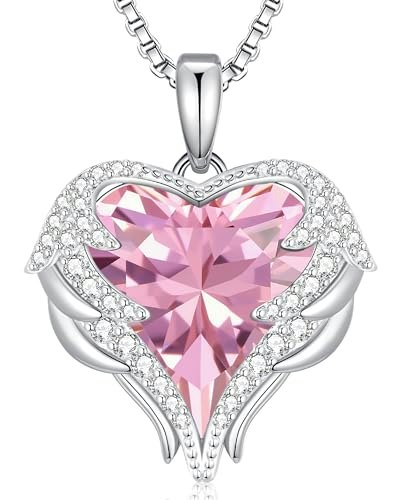 CDE Angel Wings Heart Birthstone Pendant Necklace: $34.99 CDE Angel Wings Heart Birthstone Pendant Necklace: $34.99