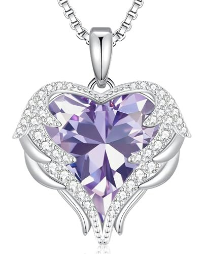 CDE Angel Wings Heart Birthstone Pendant Necklace: $38.24 CDE Angel Wings Heart Birthstone Pendant Necklace: $38.24