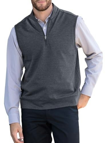 Makkrom Men's Quarter Zip Sleeveless Golf Vest: $19.99 Makkrom Men's Quarter Zip Sleeveless Golf Vest: $19.99