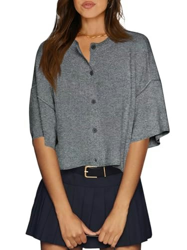 Cicy Bell Women's Oversized Half Sleeve Cardigan Sweater: $18.99 Cicy Bell Women's Oversized Half Sleeve Cardigan Sweater: $18.99
