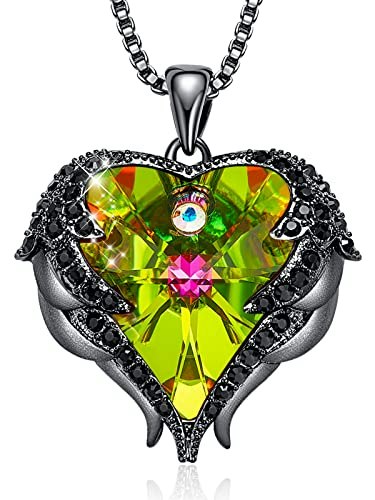 CDE Angel Wings Heart Birthstone Pendant Necklace: $39.99 CDE Angel Wings Heart Birthstone Pendant Necklace: $39.99