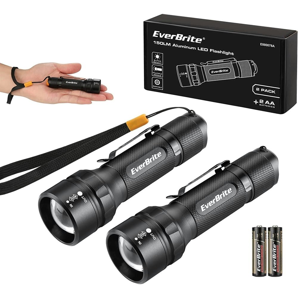 EverBrite 150-Lumen Mini LED Flashlight 2-Pack: $13.49