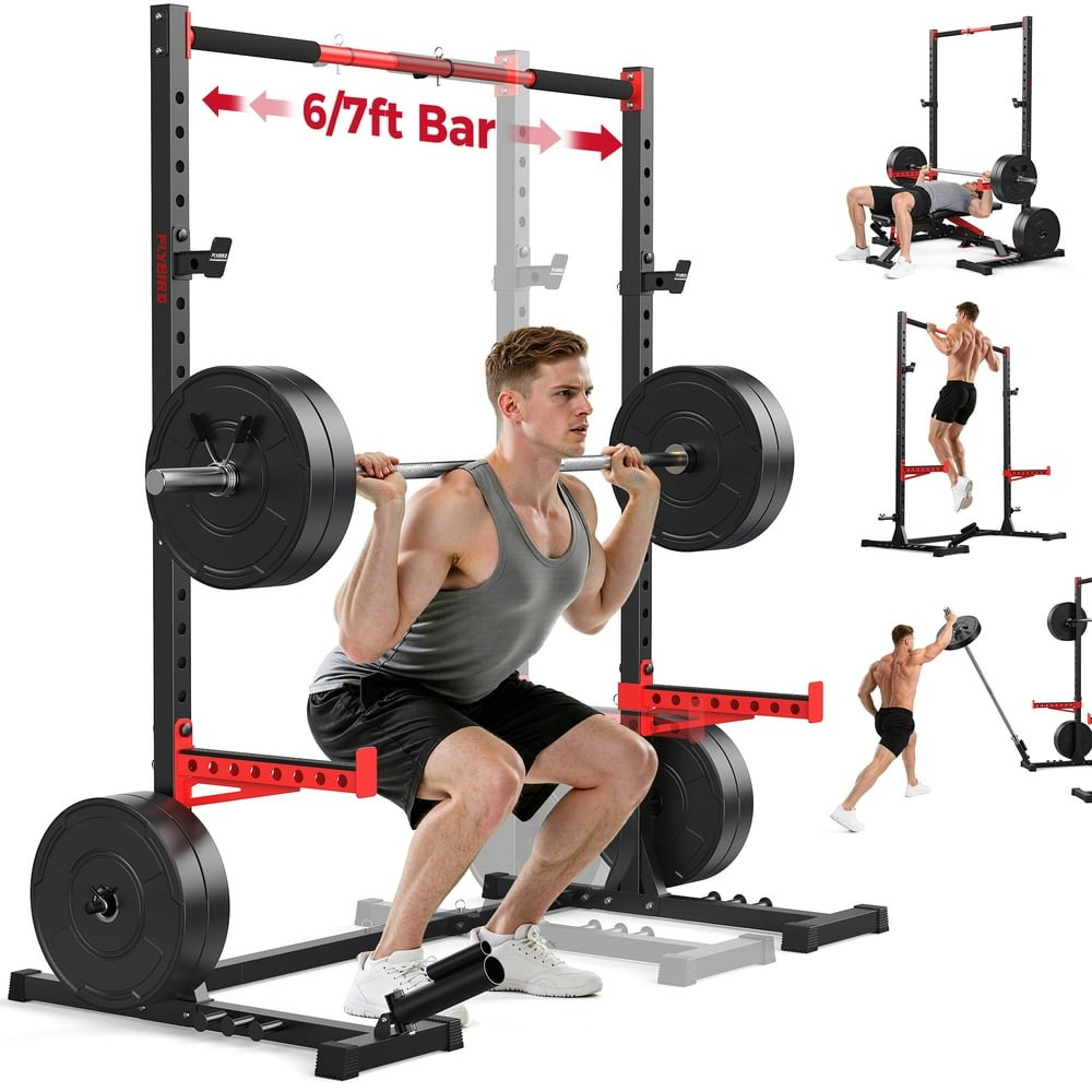 Flybird 950-lb Capacity Smith Machine Power Rack: $149.90