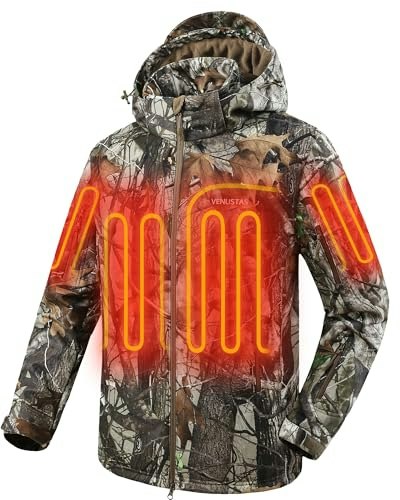 Venustas Men's Heated Camo Hunting Jacket: $169.99 Venustas Men's Heated Camo Hunting Jacket: $169.99