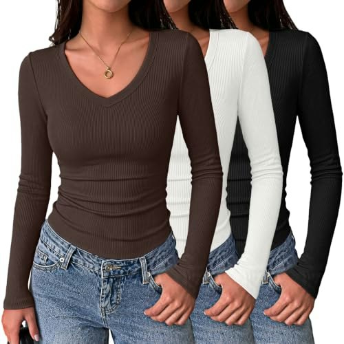 Zeagoo Women's V-Neck Long-Sleeve Shirt: $23.38