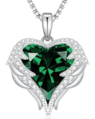 CDE Angel Wings Heart Birthstone Pendant Necklace: $38.24 CDE Angel Wings Heart Birthstone Pendant Necklace: $38.24
