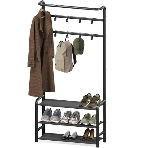 Simple Houseware Standing Coat Rack with Shelf: $35.59 Simple Houseware Standing Coat Rack with Shelf: $35.59