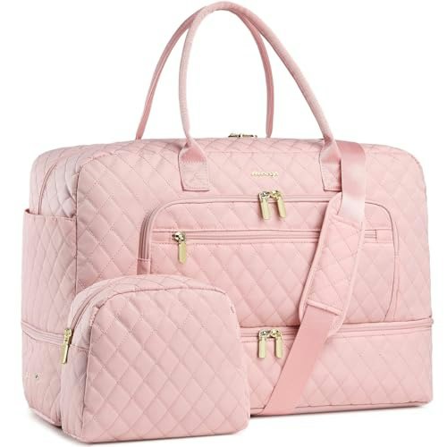 Women's Large Travel Weekender Duffle Bag with Shoe Compartment: $24.22