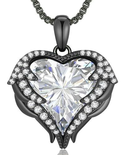 CDE Angel Wings Heart Birthstone Pendant Necklace: $38.24
