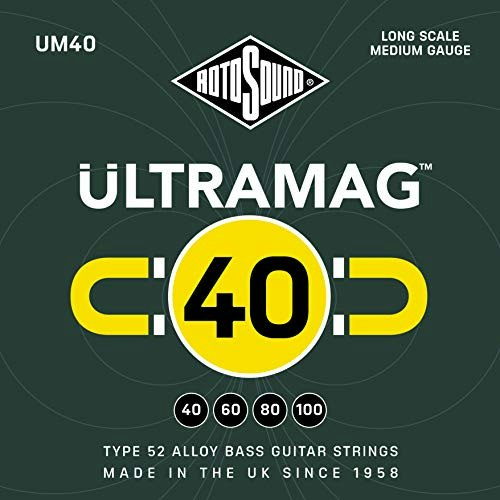 Rotosound Ultramag 52 Alloy Roundwound Electric Bass Strings 4-String Medium Set: $34.95