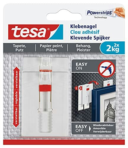 Tesa Adjustable Adhesive Nail for Wallpaper and Plaster 2-Pack: $15.76 Tesa Adjustable Adhesive Nail for Wallpaper and Plaster 2-Pack: $15.76