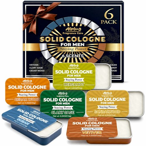 Men's 6-Piece Solid Cologne Gift Set for $5 + free shipping w/ Prime