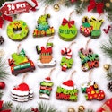 Wooden Hanging Christmas Ornaments 36-Pack for $9 + free shipping w/ Prime