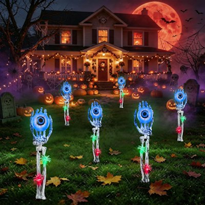 Light-Up Skeleton Hands 2-Pack for $10 + free shipping w/ Prime
