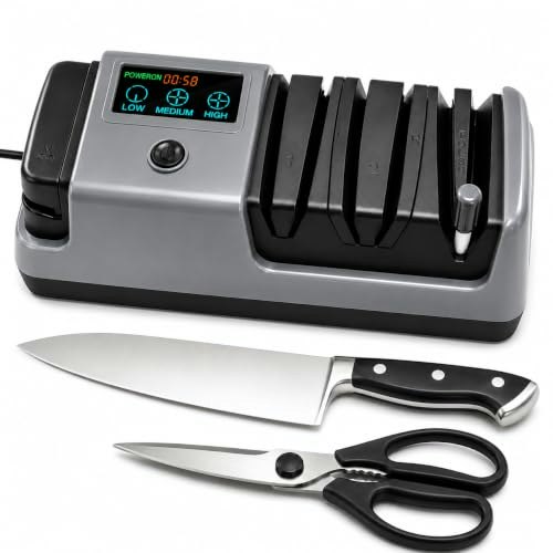 Psythuor 5-in-1 Electric Knife Sharpener: $38.99