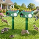Ultrasonic Solar Animal Repeller 2-Pack for $30 + free shipping w/ Prime