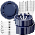 350-Piece Plastic Plates Wedding & Party Set for $36 + free shipping