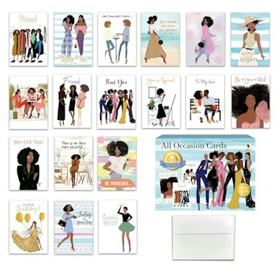 African American Greeting Cards 18-Pack for $20 + free shipping w/ Prime