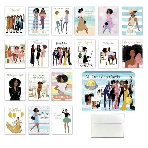 African American Greeting Cards 18-Pack: $19.99 African American Greeting Cards 18-Pack: $19.99